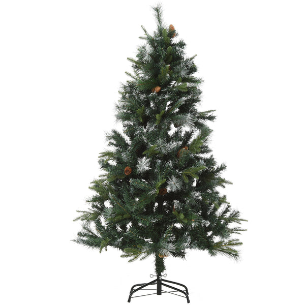 sconto Albero di Natale Artificiale Innevato 150 cm 770 Rami con Pigne  Pino Verde