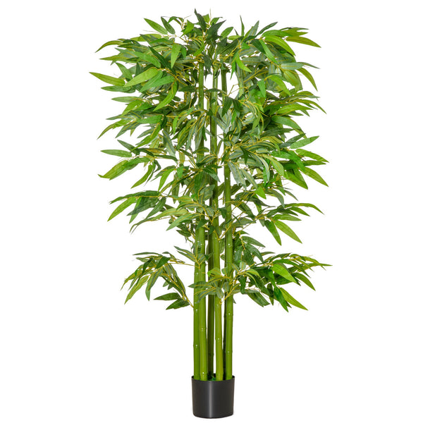 Pianta Artificiale di Bambù H160 cm con Vaso Verde sconto