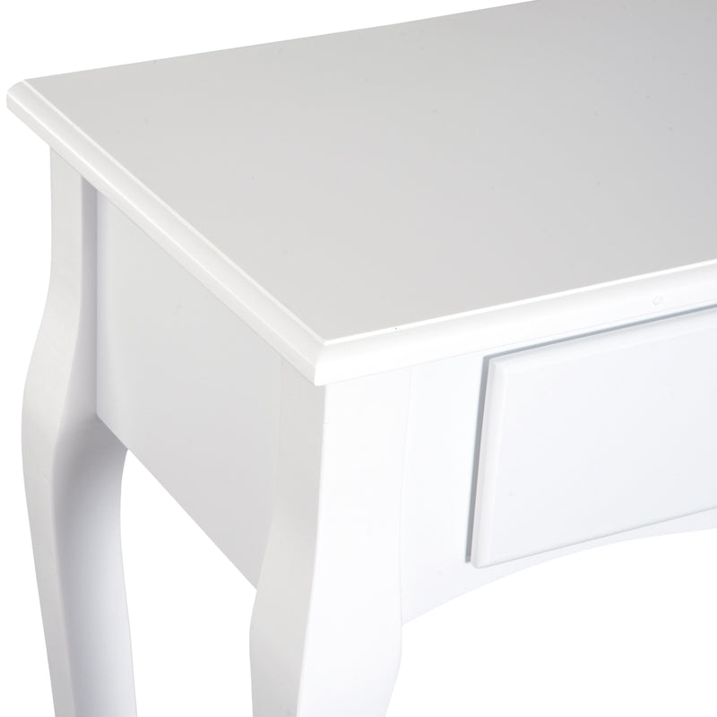 Tavolo Consolle per Ingresso Bianco Opaco 100x33x76 cm -10