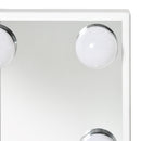 Specchio da Tavolo con LED 32,8x11x47,4 cm per Trucco Make up Bianco-9