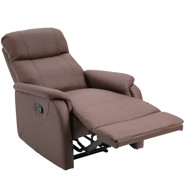 Poltrona Relax Reclinabile Manuale in Similpelle  Marrone sconto