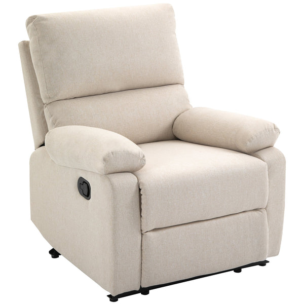 Poltrona Relax Reclinabile Manuale in Tessuto Beige online