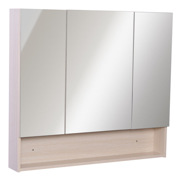 Specchio Armadietto da Bagno Pensile 3 Ante in Legno 90x13.5x80 cm online