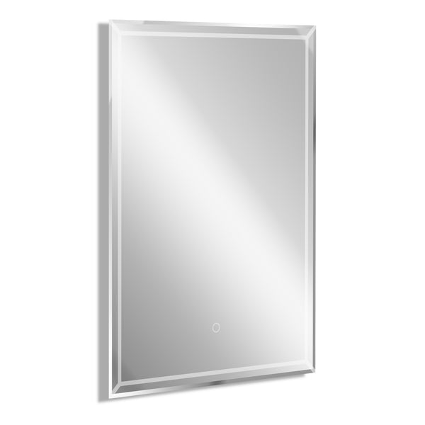 online Specchio da Bagno con Illuminazione a LED e Interruttore Touch in Vetro e Alluminio 50x3x70 cm