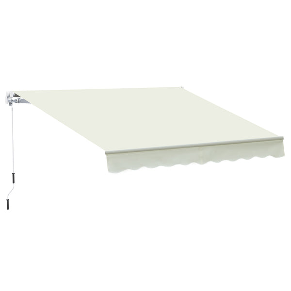 Tenda da Sole Avvolgibile a Parete 295x245 cm in Alluminio e Poliestere Bianco prezzo