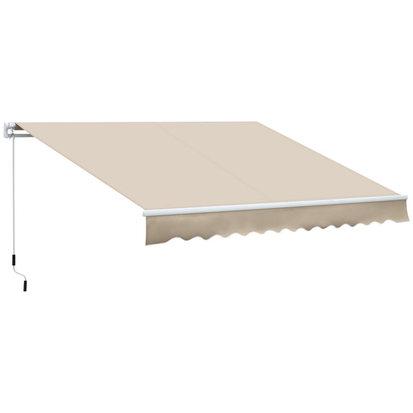 online Tenda da Sole Avvolgibile a Parete 3,5x2,5m in Alluminio e Poliestre Beige