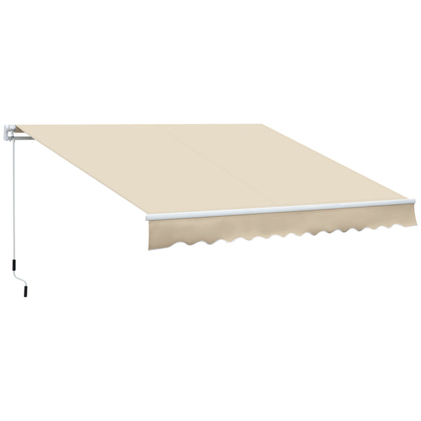 online Tenda da Sole Avvolgibile 3.65x2.5m in Poliestere e Alluminio Beige