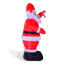 Babbo Natale Gonfiabile Decorazione Natalizia per Interni ed Esterni con 8 Luci LED 160x90x240 cm -6