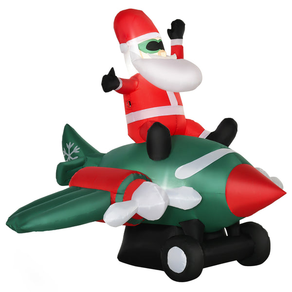 Babbo Natale Gonfiabile H160 cm con Aereo Luci LED Multicolore online