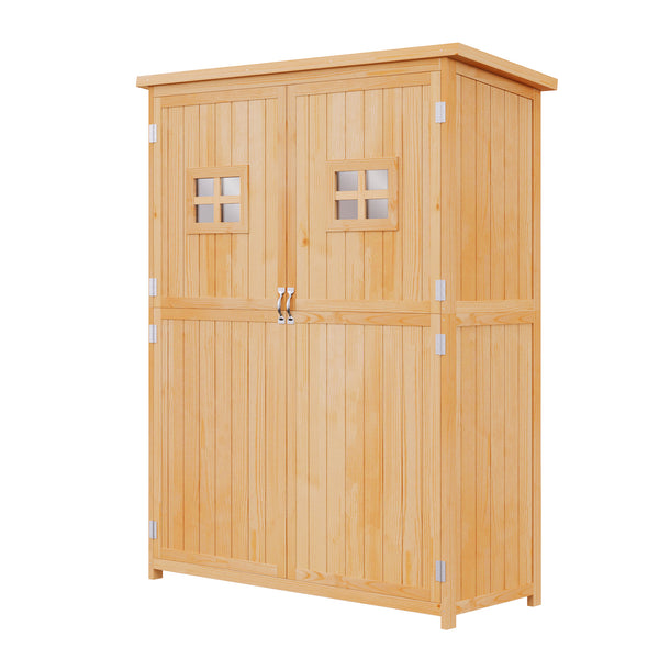 Casetta Box da Giardino 127,5x50x164 cm in Legno Naturale prezzo