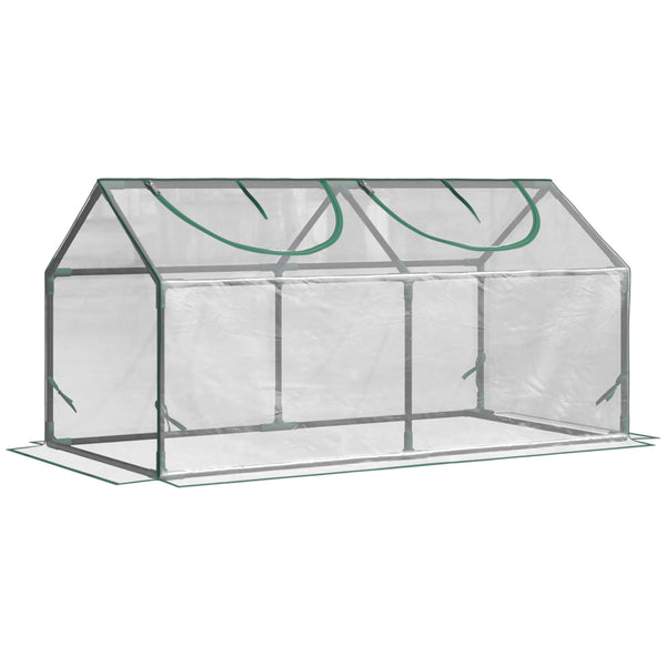 Mini Serra da Giardino con 2 Finestre 119x60x60 cm Copertura PVC Anti-UV Trasparente online