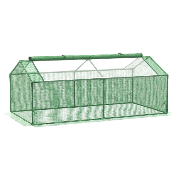 Mini Serra da Giardino 180x90x70 cm in Polietilene Verde prezzo