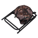 Sgabello sedia Pieghevole Girevole con Borsa e Tracolla Ferro 38x33x48 cm Mimetico -9