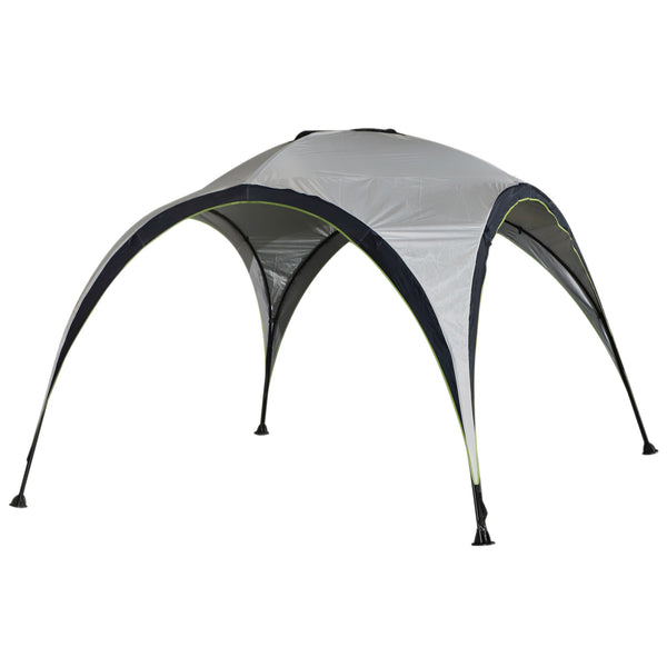 prezzo Tenda da Campeggio 3x3m Gazebo da Giardino con Corde e Picchetti in Poliestere Bianco e Blue