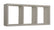 Mensola Rettangolare 3 Scomparti da Parete 70x30x15.5 cm in Fibra di Legno Tristano Marrone Talpa