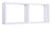 Mensola Rettangolare 2 Scomparti da Parete 70x30x15,5 cm in Fibra di Legno Morgana Bianco
