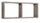Mensola Rettangolare 2 Scomparti da Parete 70x30x15,5 cm in Fibra di Legno Morgana Rovere Moka