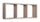 Mensola Rettangolare 3 Scomparti da Parete 70x30x15.5 cm in Fibra di Legno Tristano Rovere Sagerau