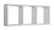 Mensola Rettangolare 3 Scomparti da Parete 70x30x15.5 cm in Fibra di Legno Tristano Rovere Imperiale