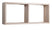 Mensola Rettangolare 2 Scomparti da Parete 70x30x15,5 cm in Fibra di Legno Morgana Rovere Sagerau
