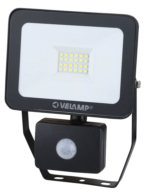 Lampada Proiettore a LED da Parete 20W con Sensore Bauer Nera prezzo