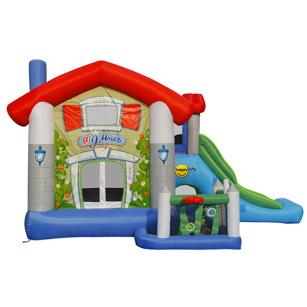 online Castello Giostra Gonfiabile Big House con Scivolo Pompa Inclusa Happy Hop