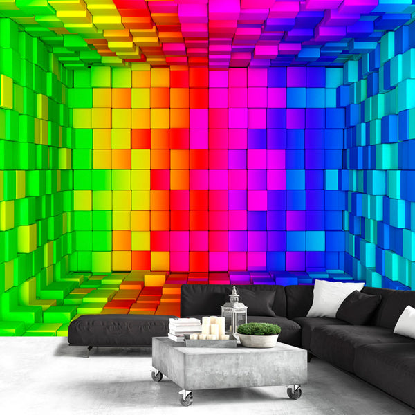 Fotomurale - Rainbow Cube Carta Da Parato Erroi sconto