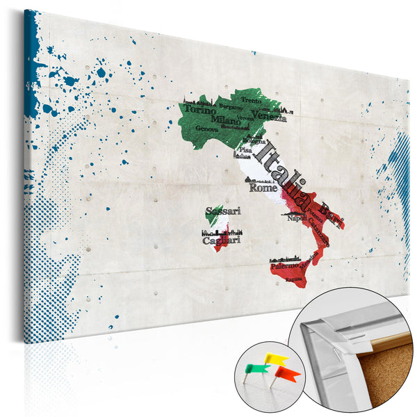 Quadro Di Sughero - Italy [Cork Map] 90x60cm Erroi sconto