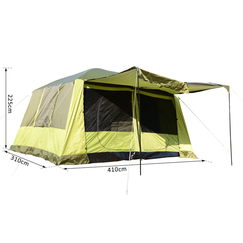 Tenda da Campeggio con Veranda 8 Persone 410x310x225 cm -3