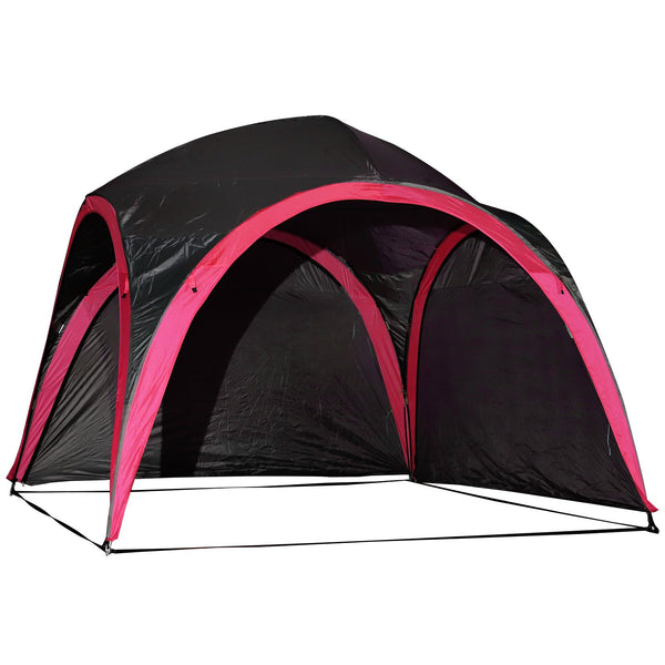 online Tenda da Spiaggia Campeggio Protezione Raggi UV Nera e Rossa 3.3x3.3x2.55 cm