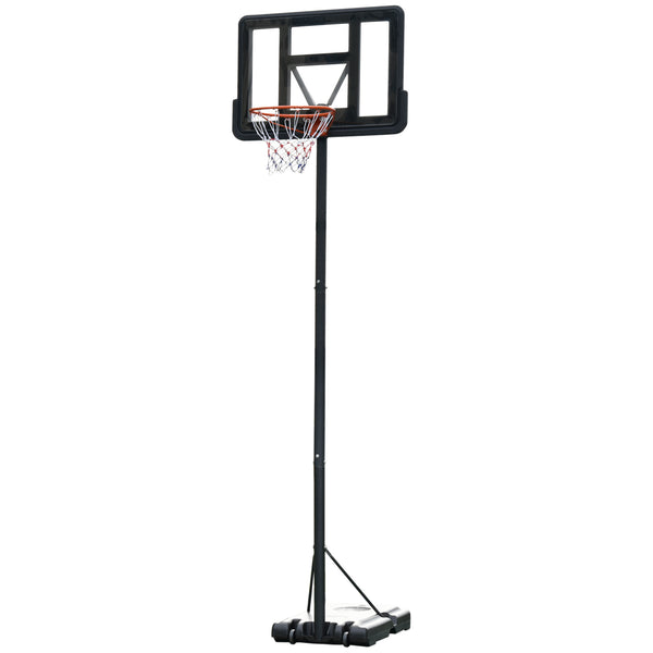 Canestro Basket da Esterno Altezza Regolabile 231-305 cm in Acciaio con Ruote Nero online