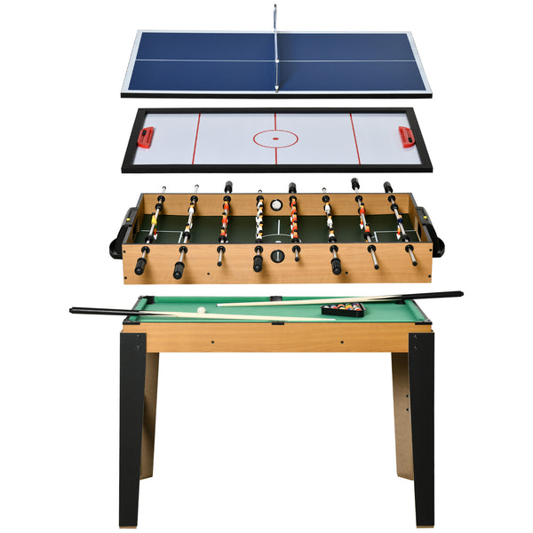 prezzo Tavolo Multi Gioco 4 in 1 107x61x84,5 cm Calcio Balilla Biliardo Ping Pong e Hockey