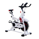 Spin Bike per Spinning Professionale con Schermo LCD Bianco 105x49x119 cm -1