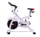 Spin Bike per Spinning Professionale con Schermo LCD Bianco 105x49x119 cm -5