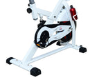 Spin Bike per Spinning Professionale con Schermo LCD Bianco 105x49x119 cm -8