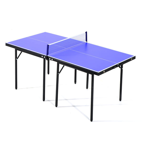 sconto Tavolo da Ping Pong Pieghevole in Legno MDF 153x76.5x67 cm Blu e Nero