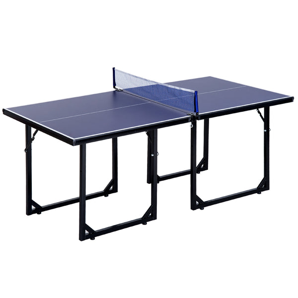 Tavolo da Ping Pong per Bambini Pieghevole 182x91x76 cm in Acciaio e MDF Blu sconto