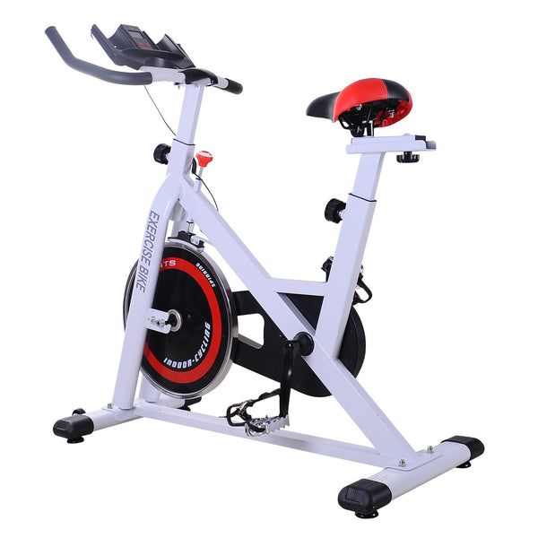 acquista Cyclette Fitness Bianco nero rosso 107x48x100 cm