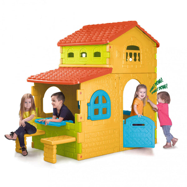 Casetta Gioco per Bambini Villa 199,9x154x180 h cm in Plastica Multicolor prezzo