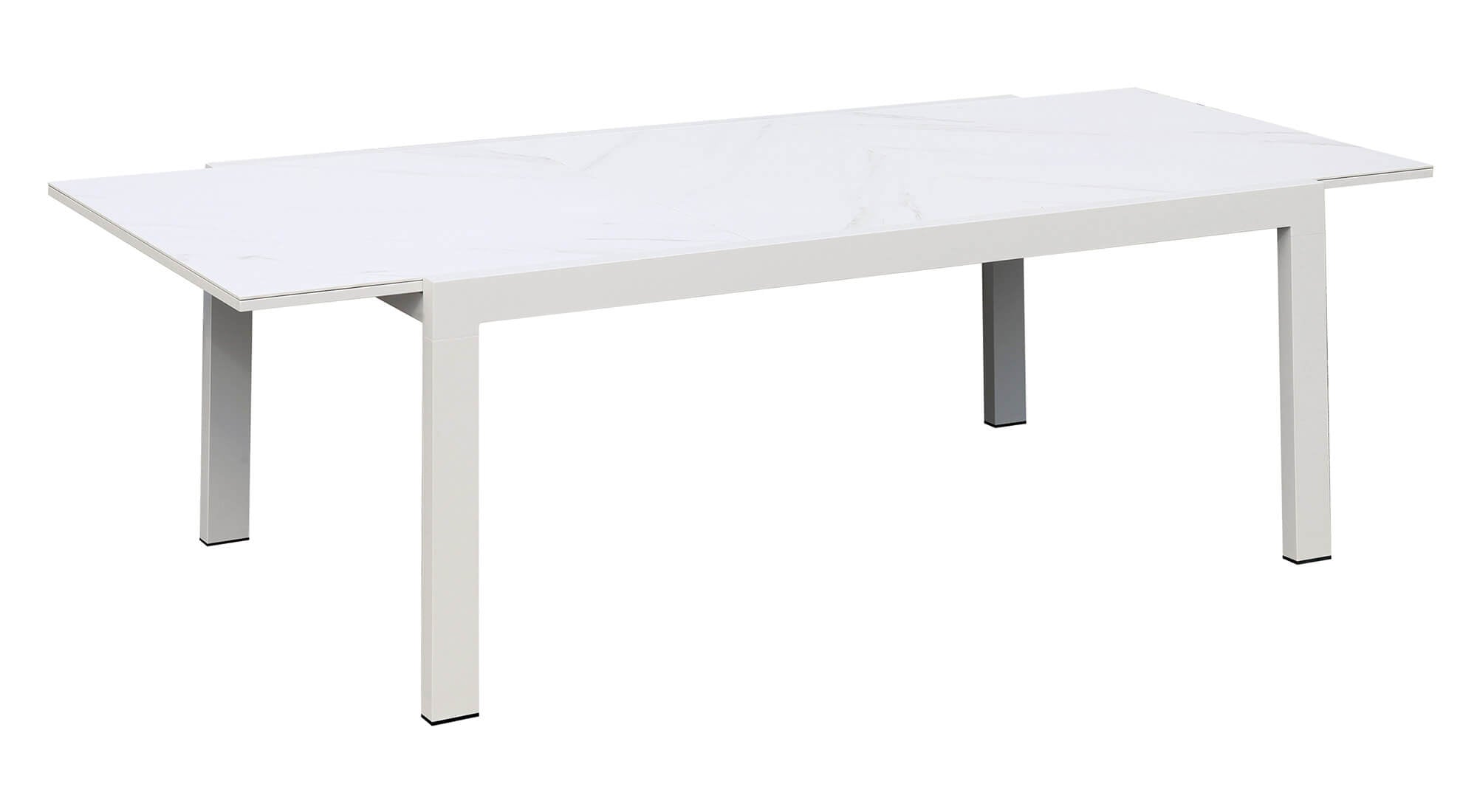 Tavolo da giardino in alluminio allungabile BELLUNO MINI misura 135 / 180 x  70 h 75 colore TAUPE