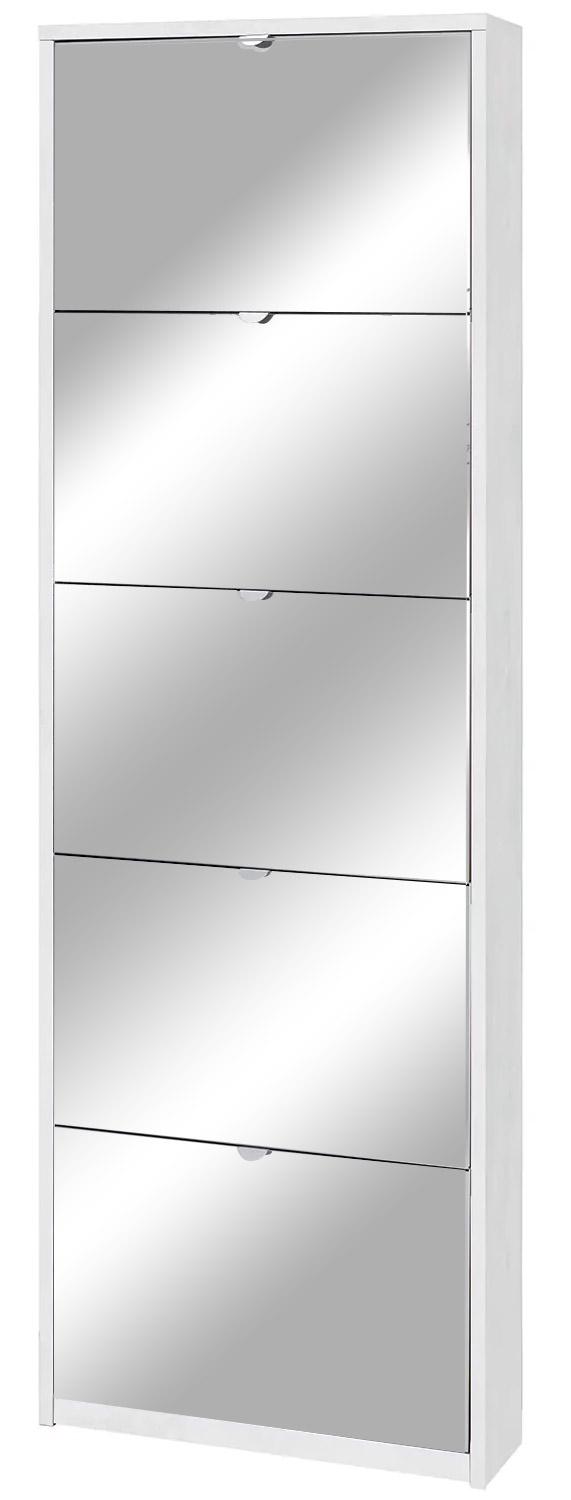 Scarpiera 5 Ante con Specchio 63x190x18 cm Ossido Bianco – acquista su  Giordano Shop