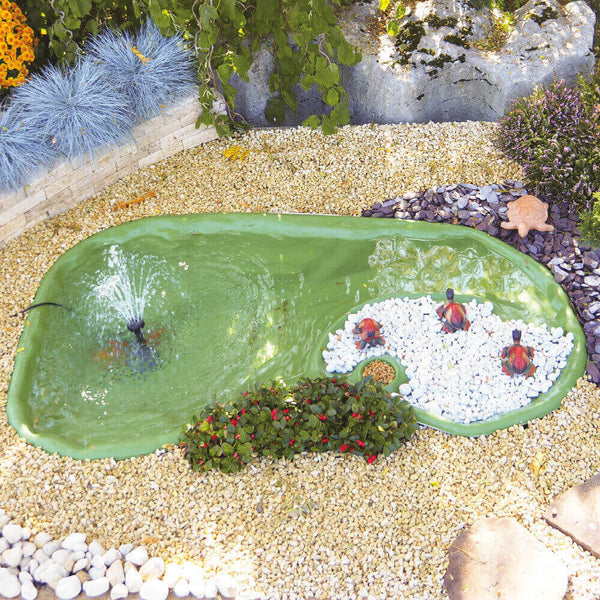 Laghetto Artificiale Verde da Giardino per Tartarughe 185x105x32 cm 210 Litri prezzo