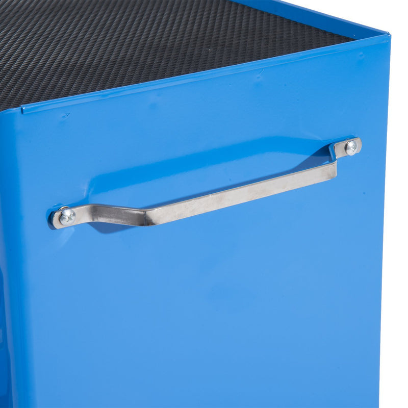 Carrello Porta Utensili da Officina con Cassettiera Azzurro 61.5x33x85 cm -8