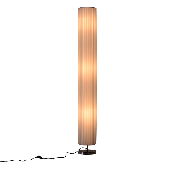 Lampada da Terra 160 cm con Interruttore a Pedale in Acciaio Inox Bianco acquista
