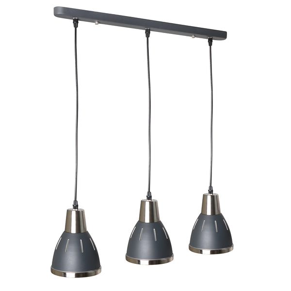 Lampada Moderna di Design a Sospensione 3 Luci in Metallo Nero Ø13x16x55 cm acquista
