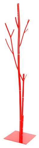 Appendiabiti da Terra 33x33x178 cm in Ferro Battuto Vasconi Bamboo Rosso-1