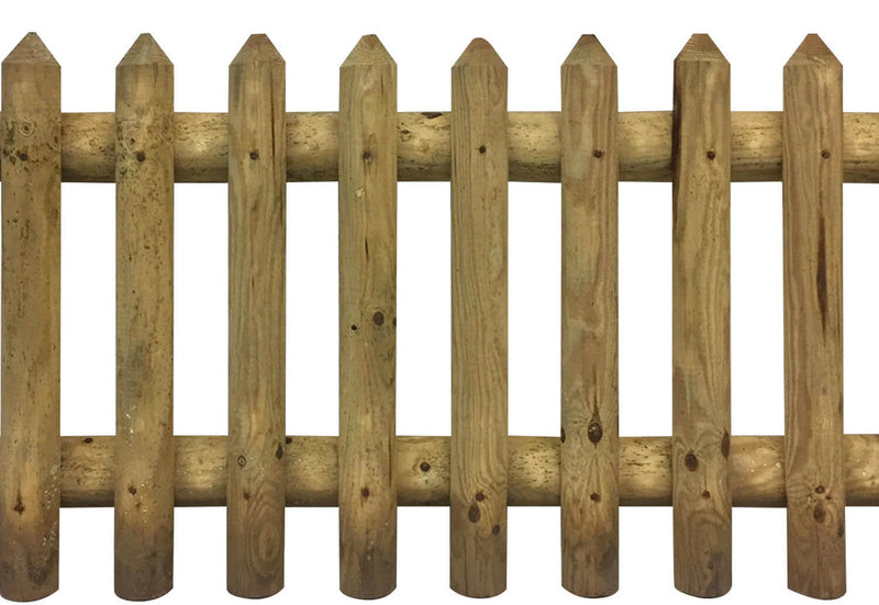 Steccato Recinzione da Giardino con Mezzo Palo 200x100 cm in Legno-1