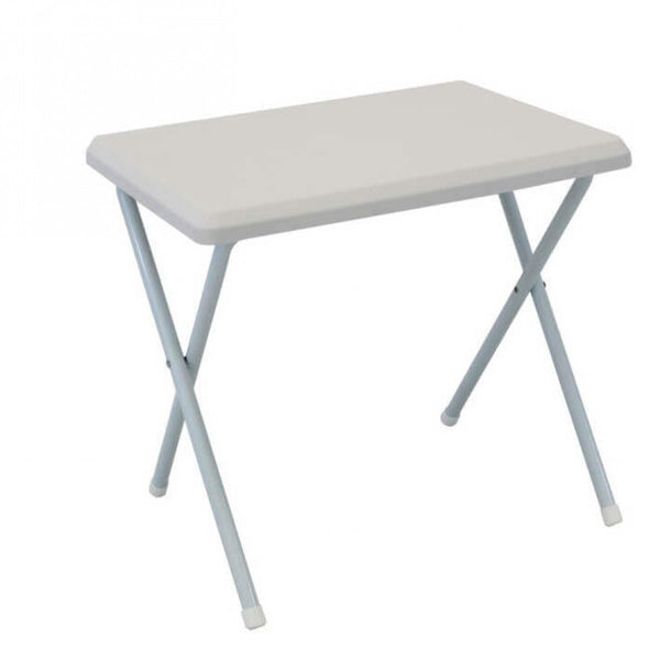 online Tavolino 51,5x37x47 h cm in Metallo e PVC Bianco