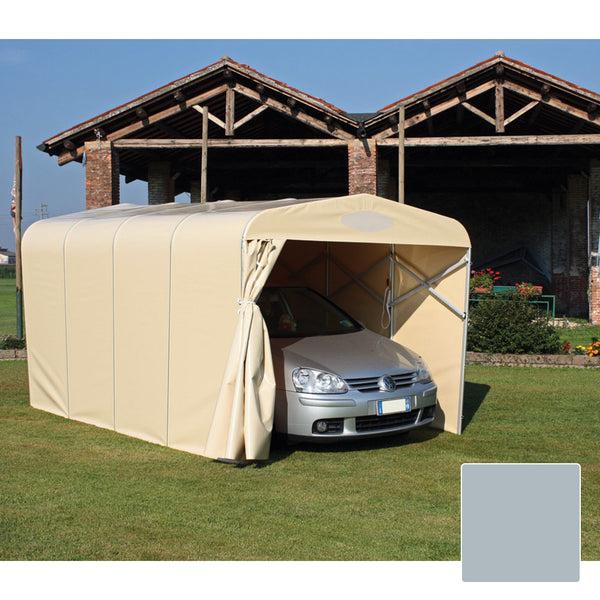 prezzo Box Tunnel Base 412x250xh215 cm Copertura in PVC per Auto Maddi Grigio
