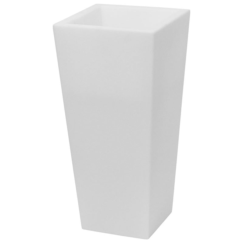 Vaso Luminoso da Giardino a LED 38x38x80 cm in Resina 5W Cedar Bianco Freddo-1